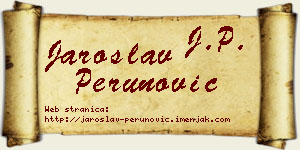 Jaroslav Perunović vizit kartica